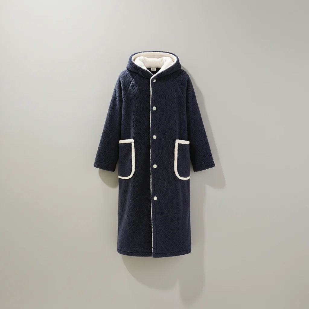 robe chambre homme confort quotidien avec capuche - Vue 6 - robe chambre homme