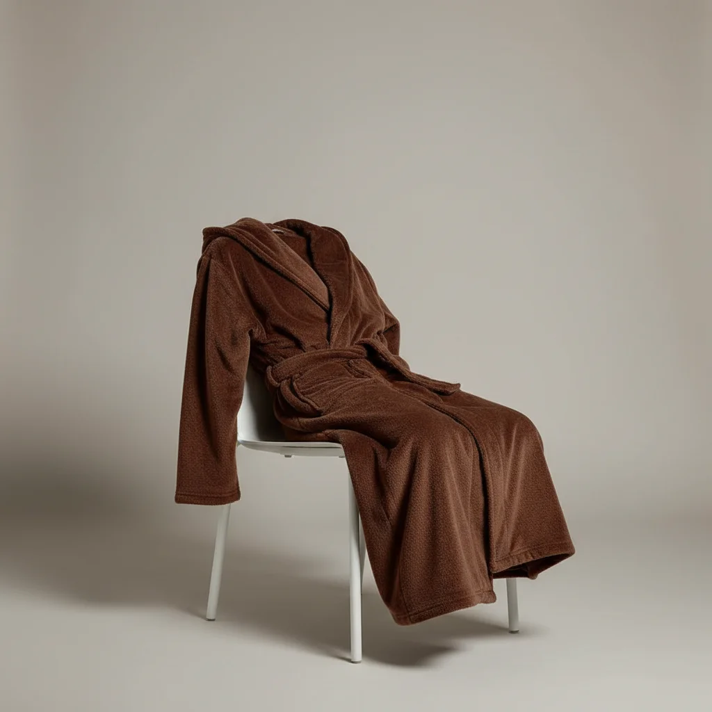 robe chambre homme confort quotidien flanelle - Vue 5 - robe chambre homme