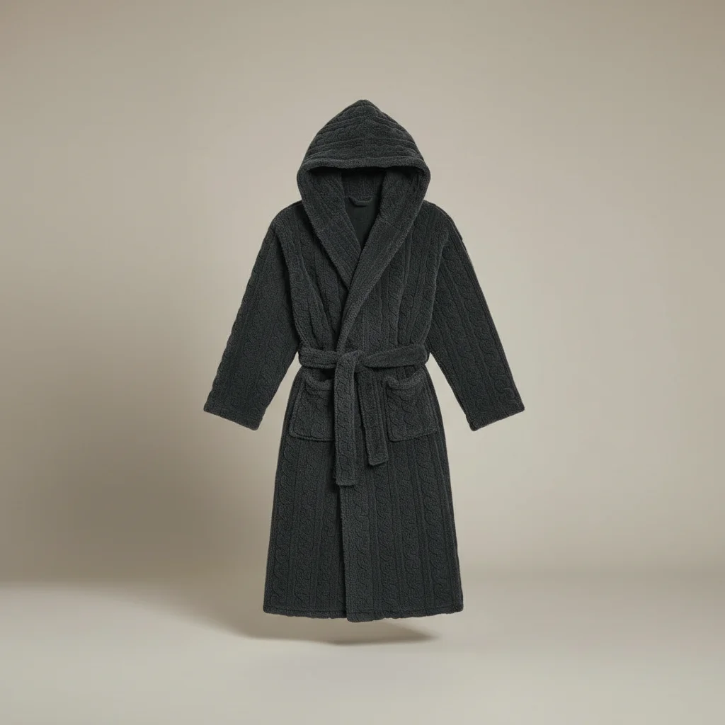 robe chambre homme confort ultime avec capuche - Vue 10 - robe chambre homme