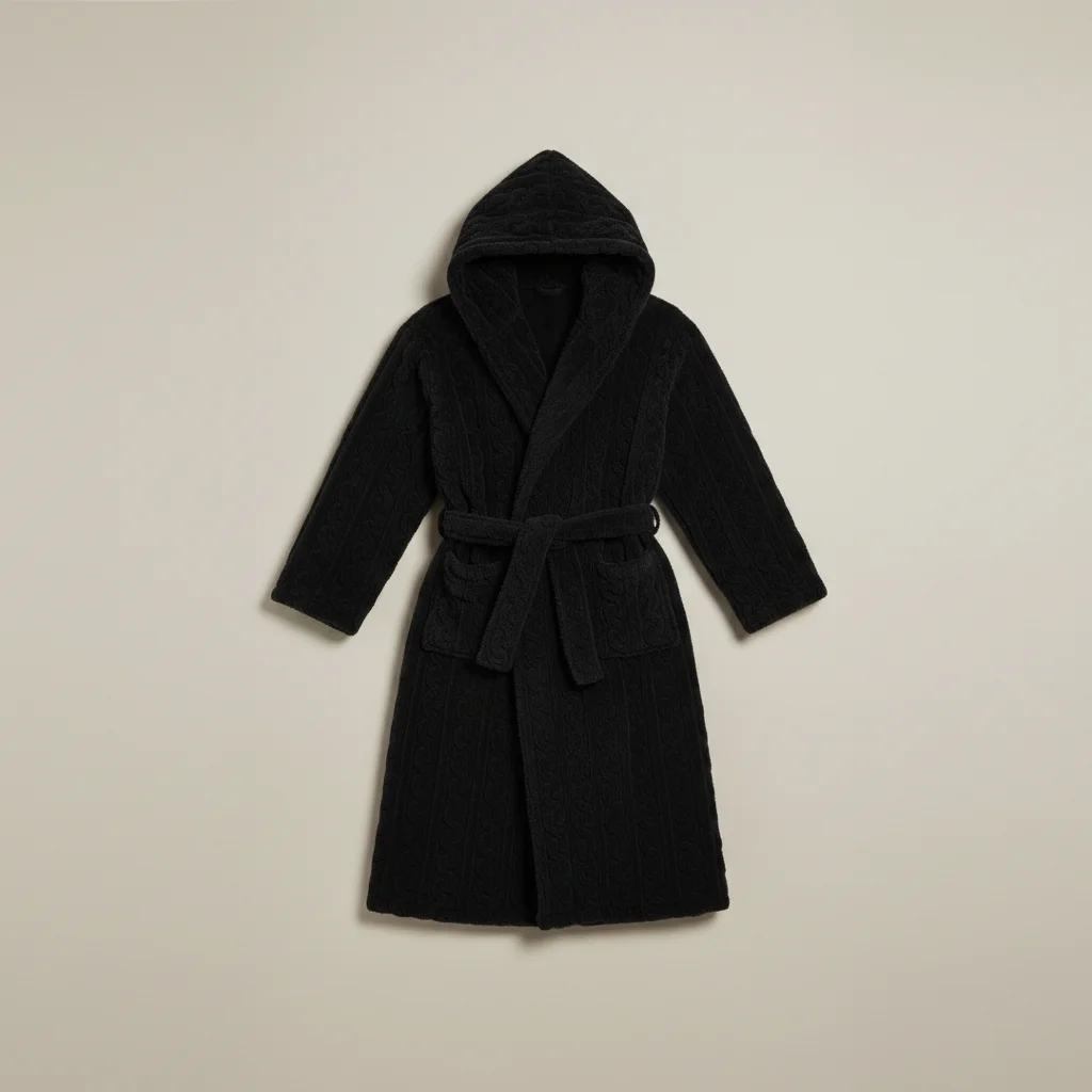 robe chambre homme confort ultime avec capuche - Vue 3 - robe chambre homme