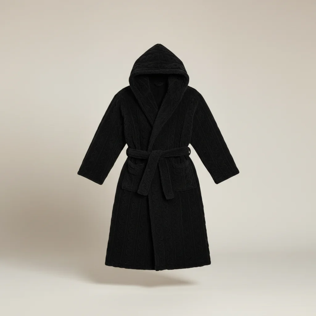 robe chambre homme confort ultime avec capuche - Vue 5 - robe chambre homme