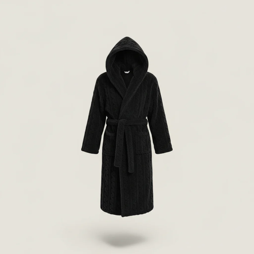 robe chambre homme confort ultime avec capuche - Vue 6 - robe chambre homme