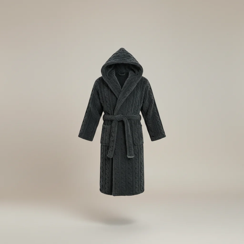 robe chambre homme confort ultime avec capuche - Vue 7 - robe chambre homme