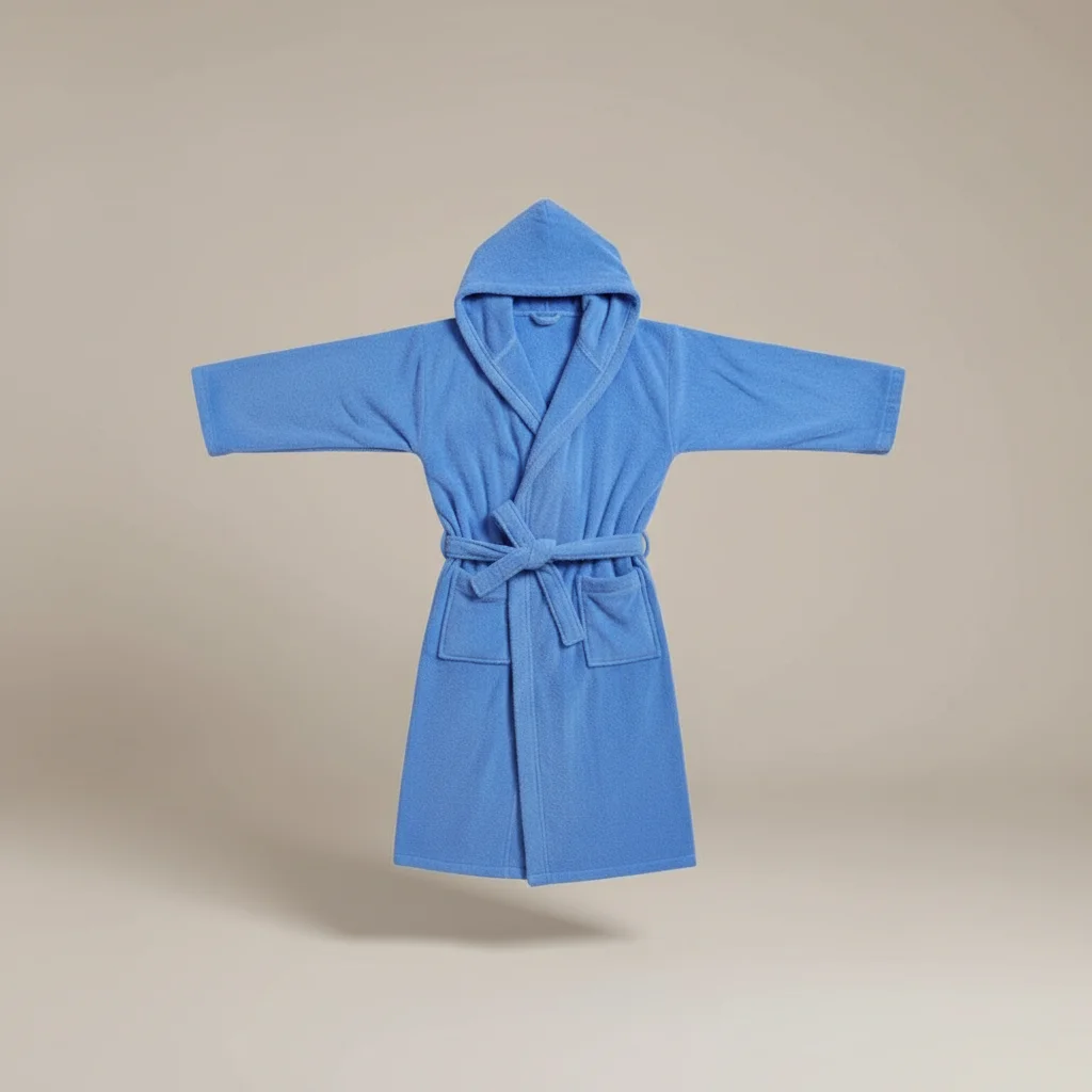 robe chambre homme coton capuche absorbante - Vue 3 - robe chambre homme
