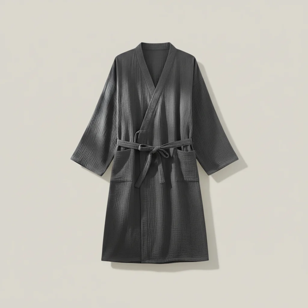 robe chambre homme coton léger quotidien - Vue 1 - robe chambre homme