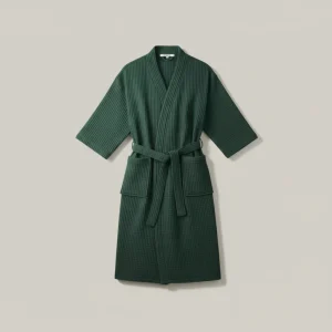 robe chambre homme coton nid d'abeille absorbant - Vue 2 - robe chambre homme