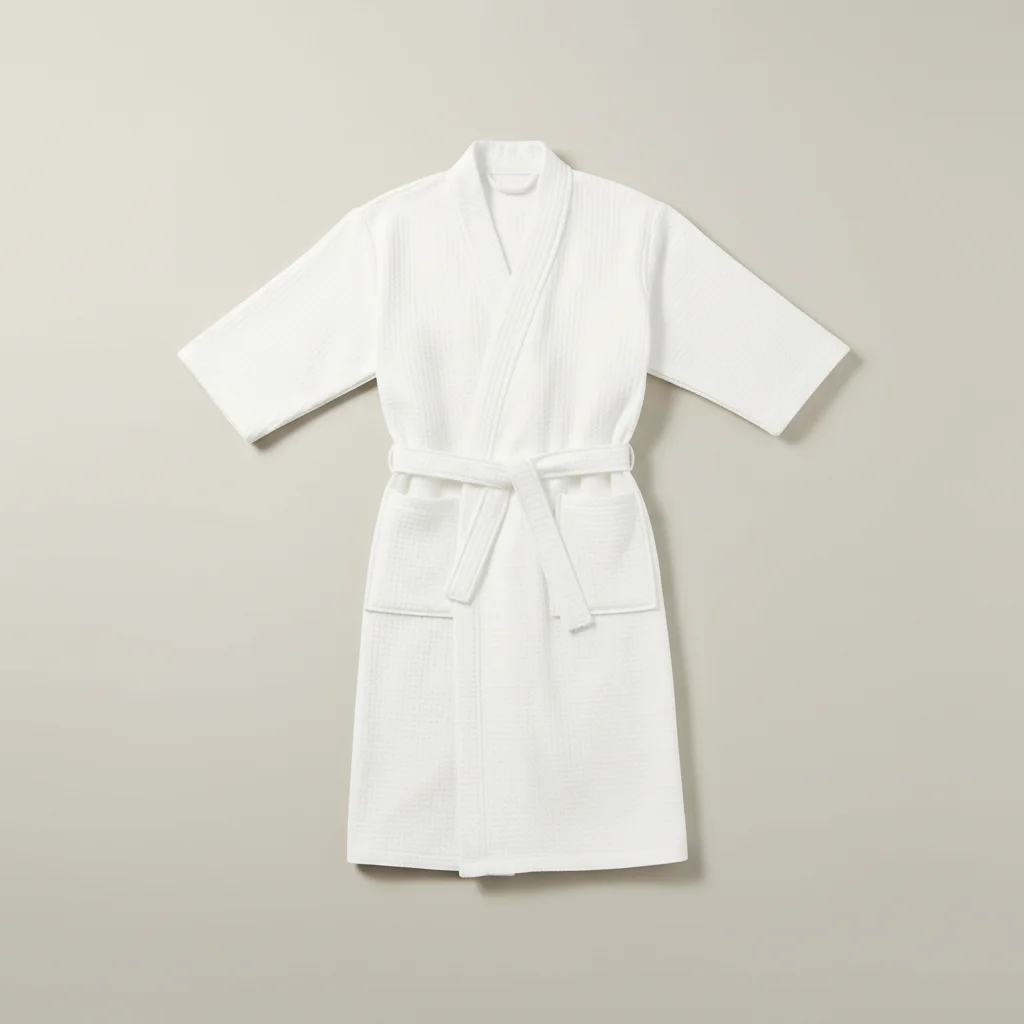 robe chambre homme coton nid d'abeille confort - Vue 1 - robe chambre homme