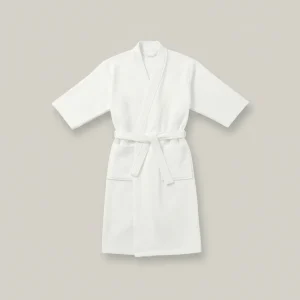 robe chambre homme coton nid d'abeille confort - Vue 2 - robe chambre homme
