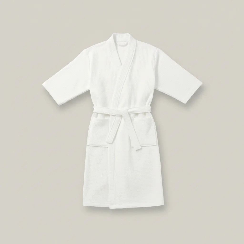 robe chambre homme coton nid d'abeille confort - Vue 2 - robe chambre homme