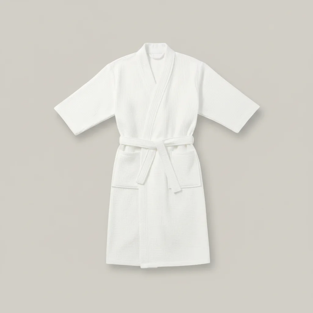 robe chambre homme coton nid d'abeille confort - Vue 3 - robe chambre homme