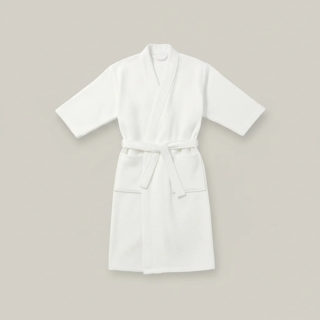 robe chambre homme coton nid d'abeille confort - Vue 5 - robe chambre homme