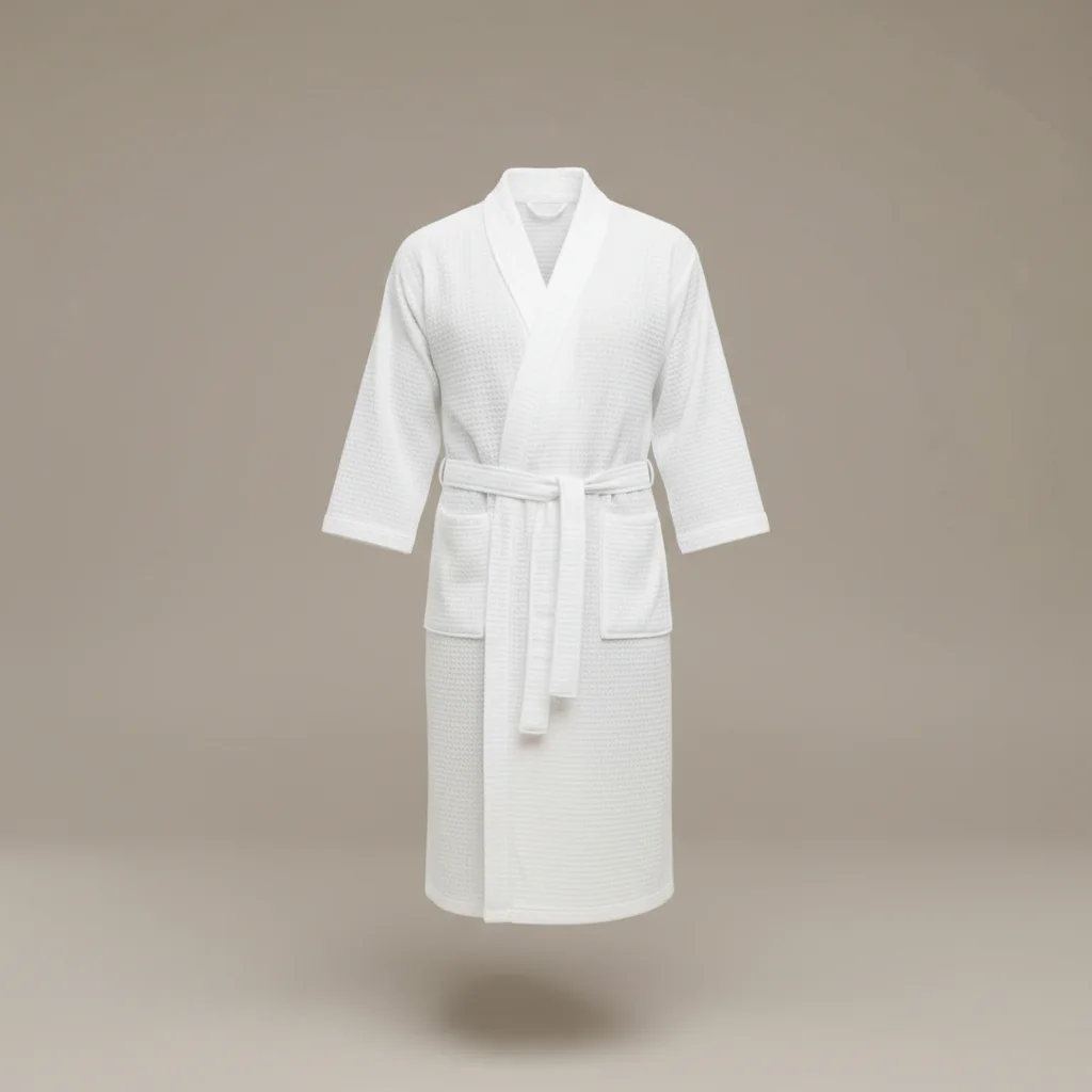robe chambre homme coton nid d'abeille confort - Vue 6 - robe chambre homme
