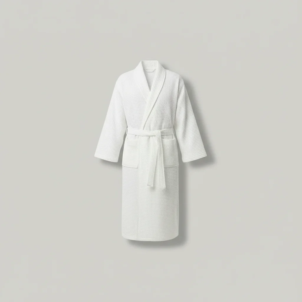 robe chambre homme coton nid d'abeille léger - Vue 1 - robe chambre homme