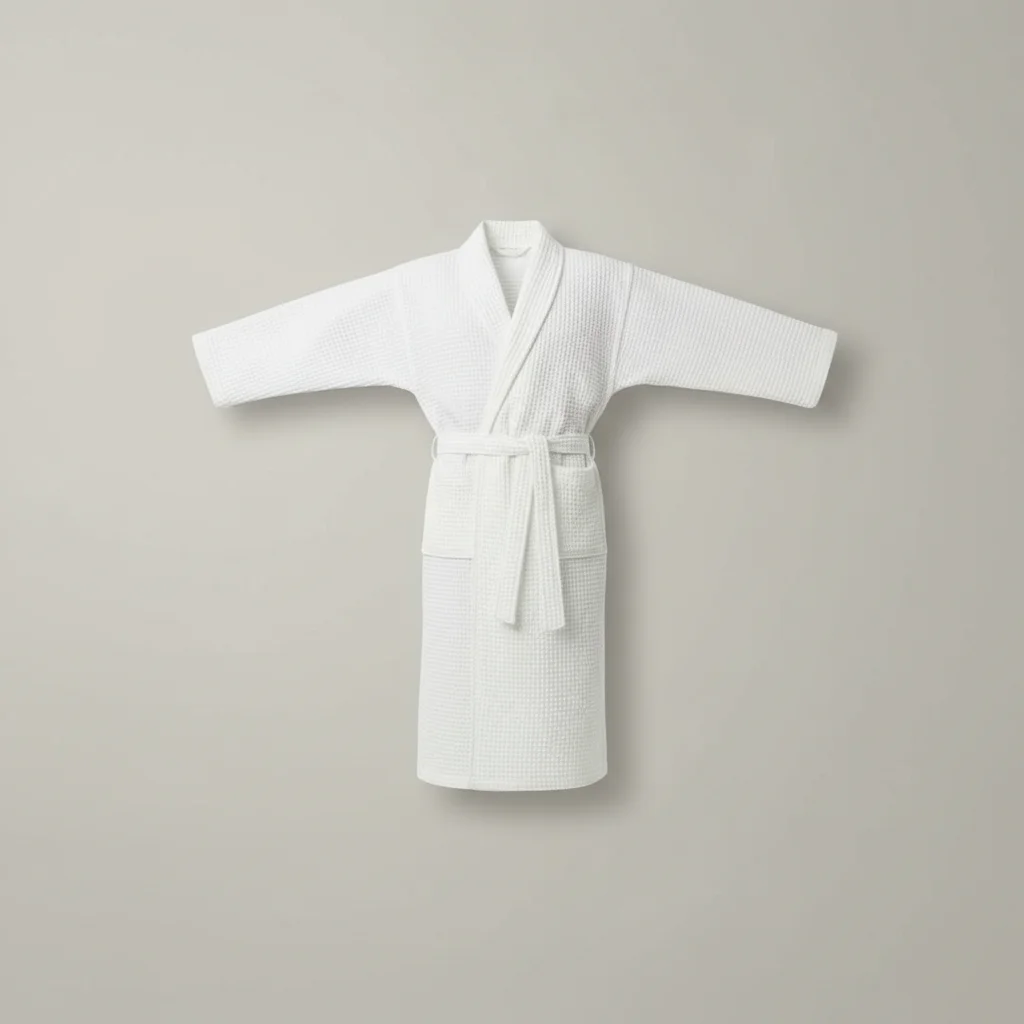 robe chambre homme coton nid d'abeille léger - Vue 3 - robe chambre homme