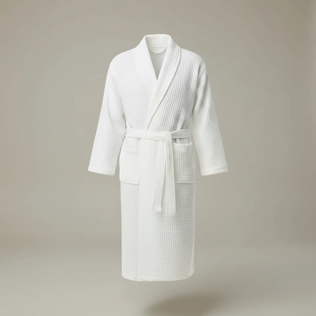 robe chambre homme coton nid d'abeille léger - Vue 6 - robe chambre homme