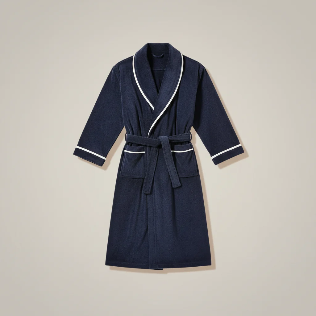 robe chambre homme élégante en maille gaufrée - Vue 4 - robe chambre homme