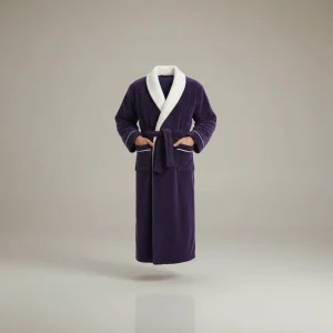 robe chambre homme élégante en tissu gaufré - Vue 1 - robe chambre homme