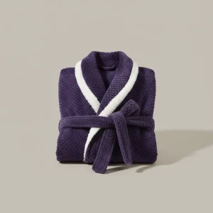 robe chambre homme élégante en tissu gaufré - Vue 2 - robe chambre homme