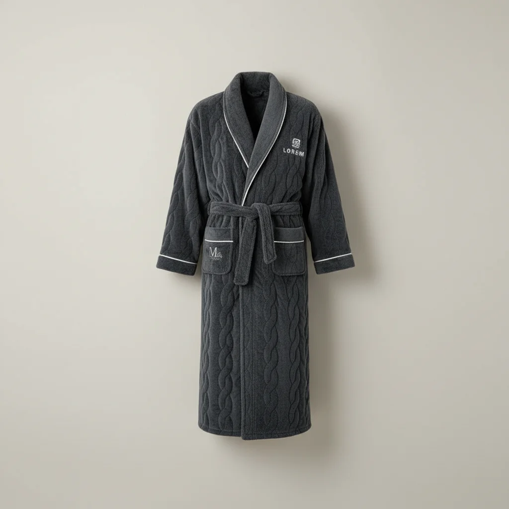 robe chambre homme éponge absorbante confort - Vue 1 - robe chambre homme