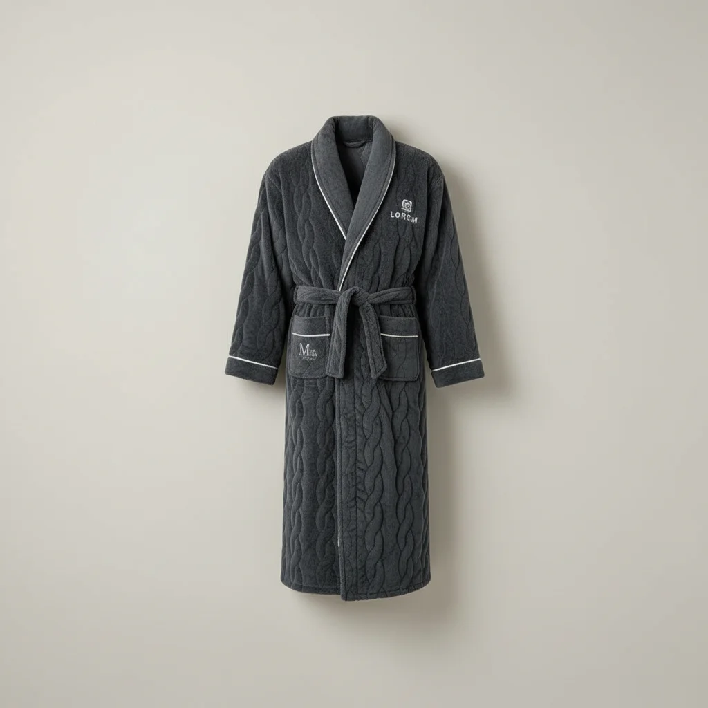 robe chambre homme éponge absorbante confort - Vue 3 - robe chambre homme
