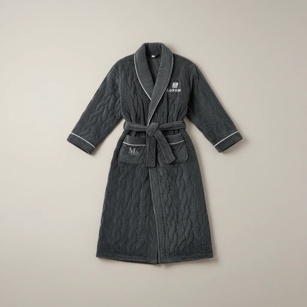 robe chambre homme éponge absorbante confort - Vue 4 - robe chambre homme