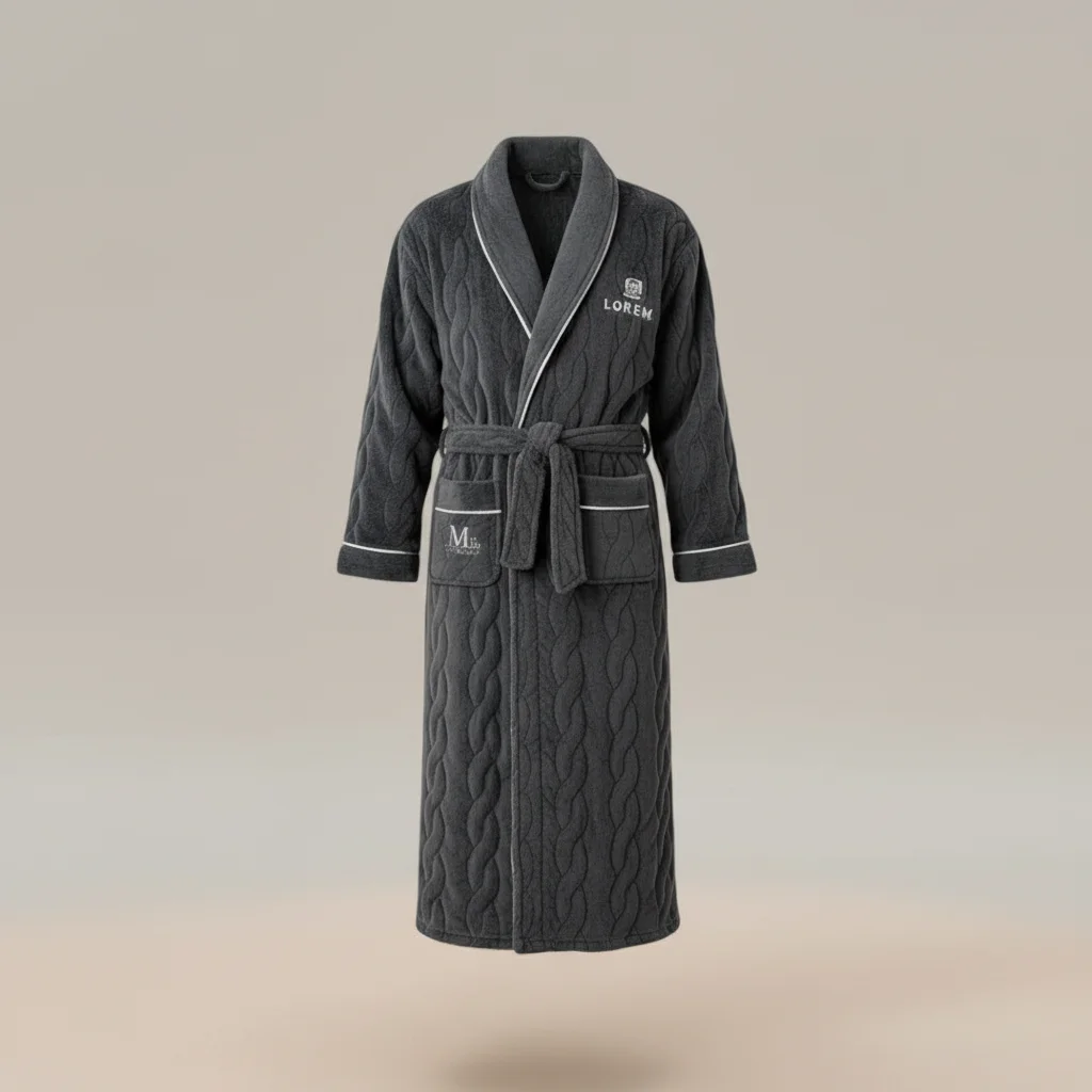 robe chambre homme éponge absorbante confort - Vue 6 - robe chambre homme