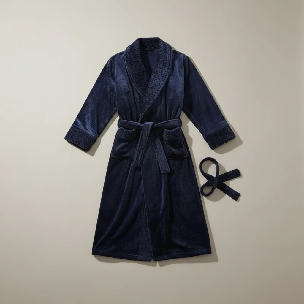 robe chambre homme éponge grande taille confort - Vue 3 - robe chambre homme