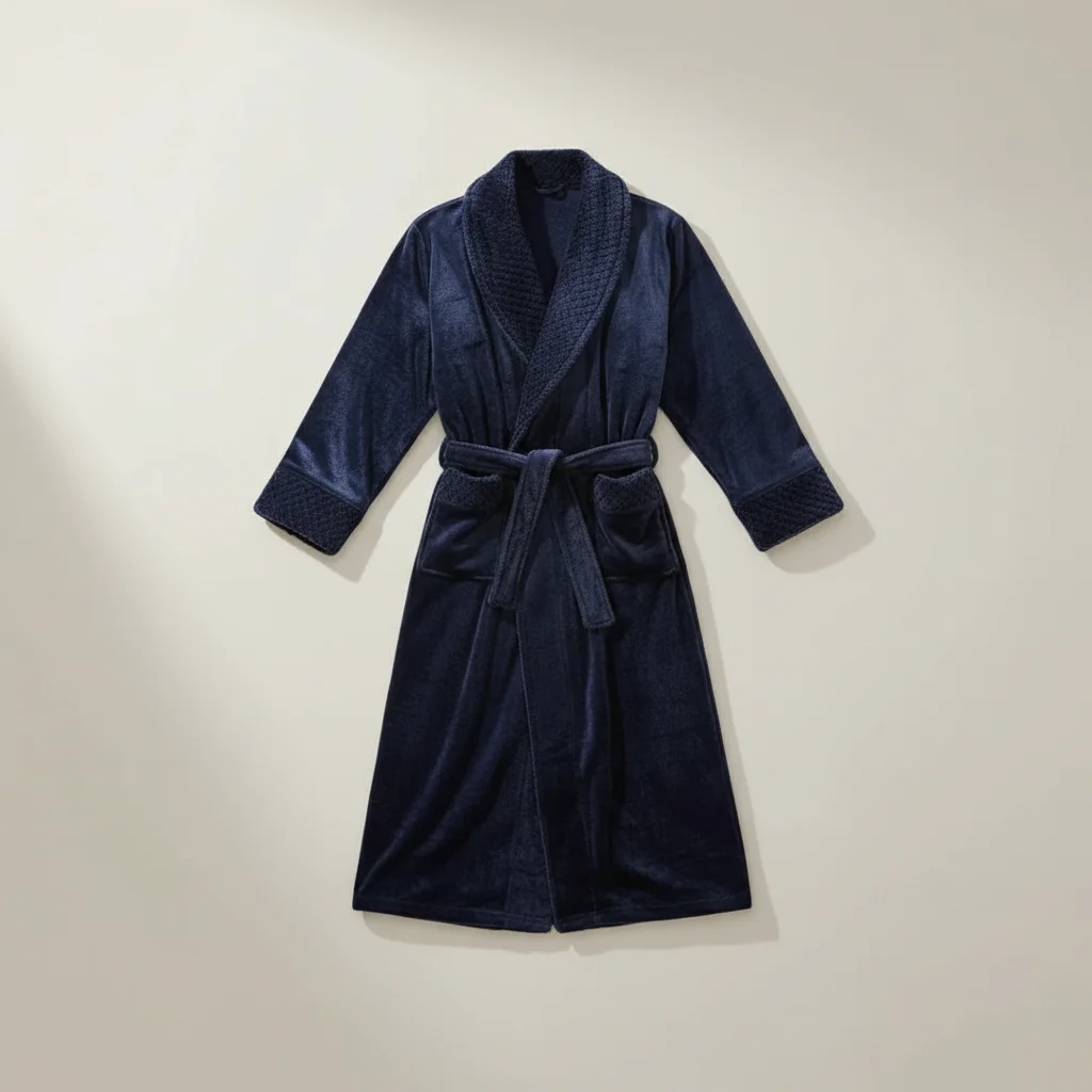 robe chambre homme éponge grande taille confort - Vue 4 - robe chambre homme