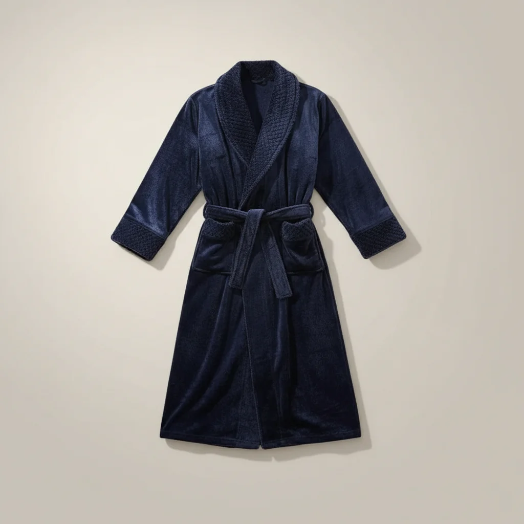 robe chambre homme éponge grande taille confort - Vue 5 - robe chambre homme