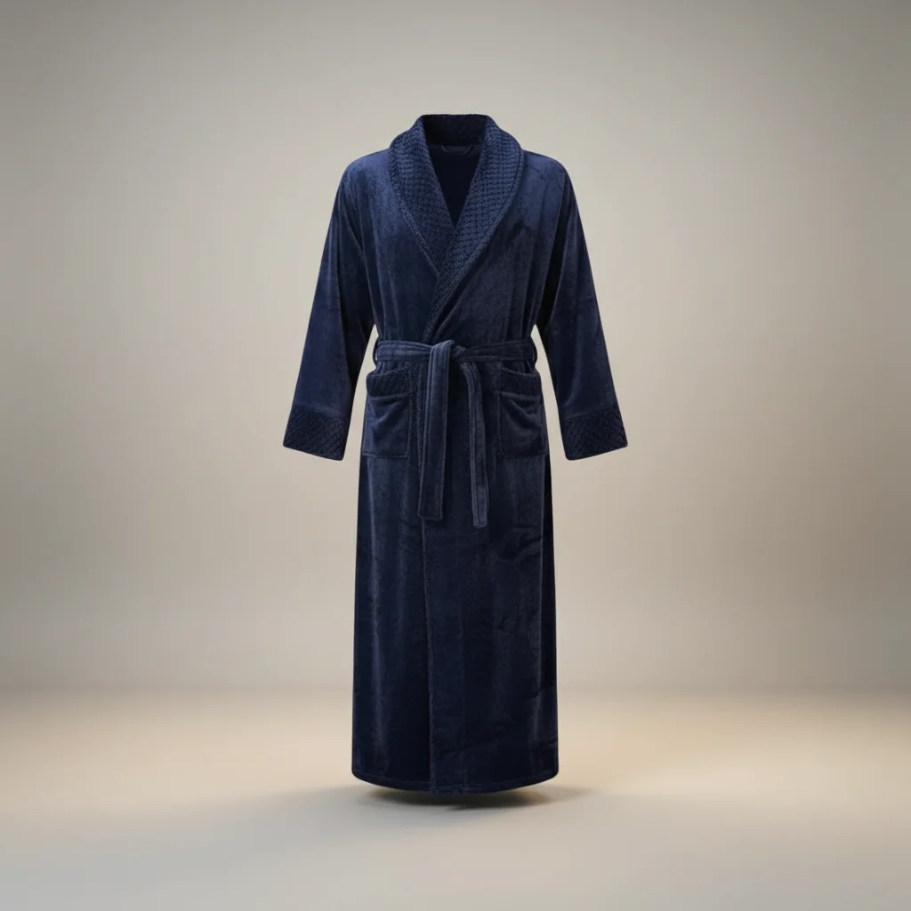 robe chambre homme éponge grande taille confort - Vue 6 - robe chambre homme