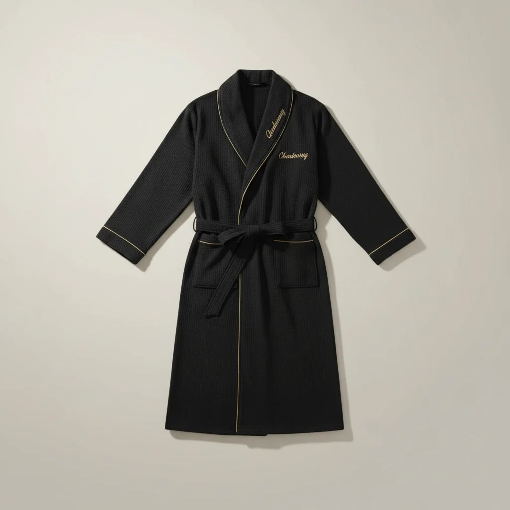 robe chambre homme éponge premium absorbante - Vue 2 - robe chambre homme