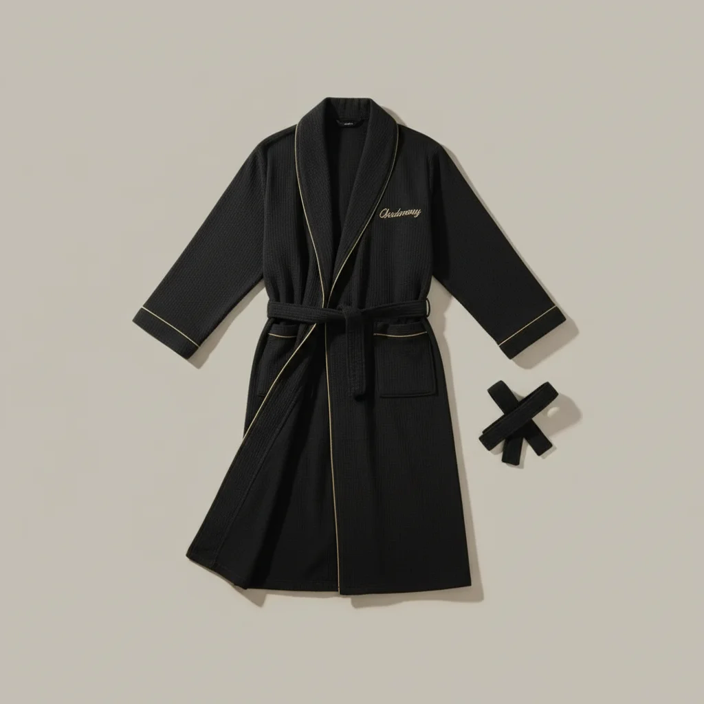 robe chambre homme éponge premium absorbante - Vue 3 - robe chambre homme