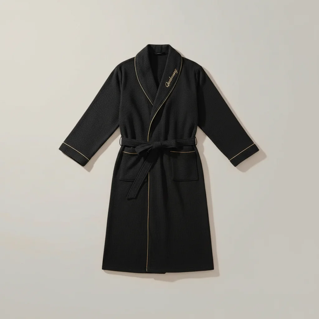 robe chambre homme éponge premium absorbante - Vue 4 - robe chambre homme