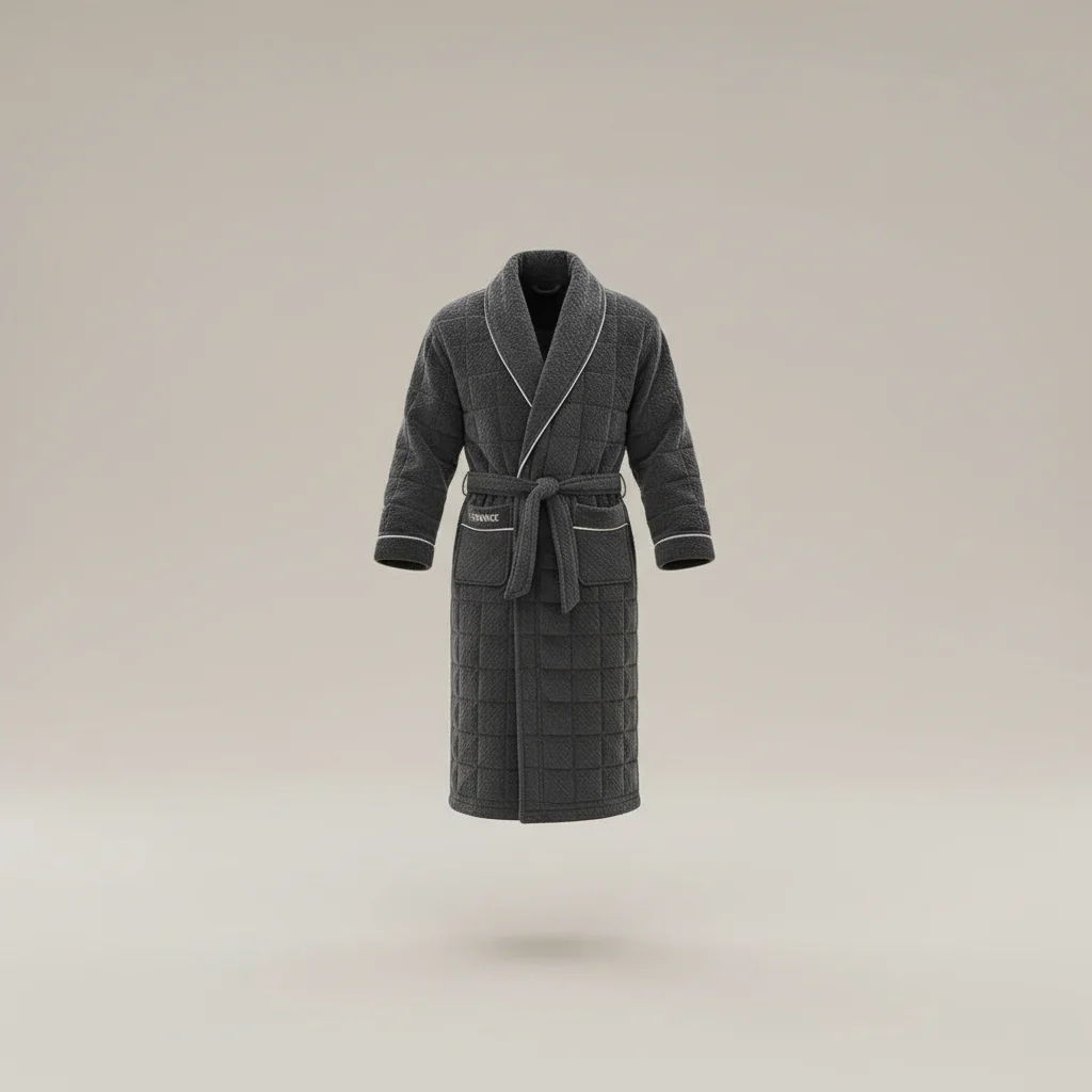 robe chambre homme flanelle confort premium - Vue 5 - robe chambre homme