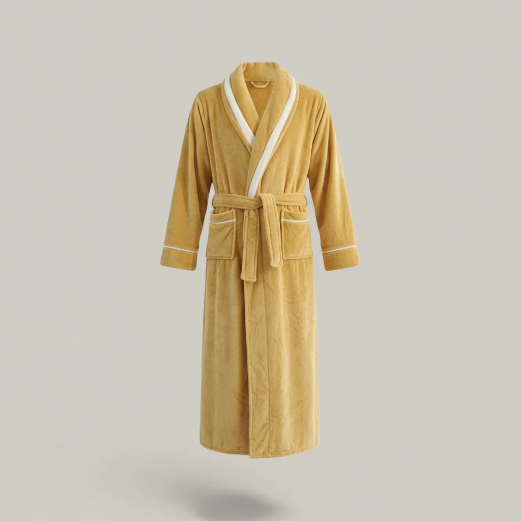 robe chambre homme flanelle longue confort quotidien - Vue 6 - robe chambre homme