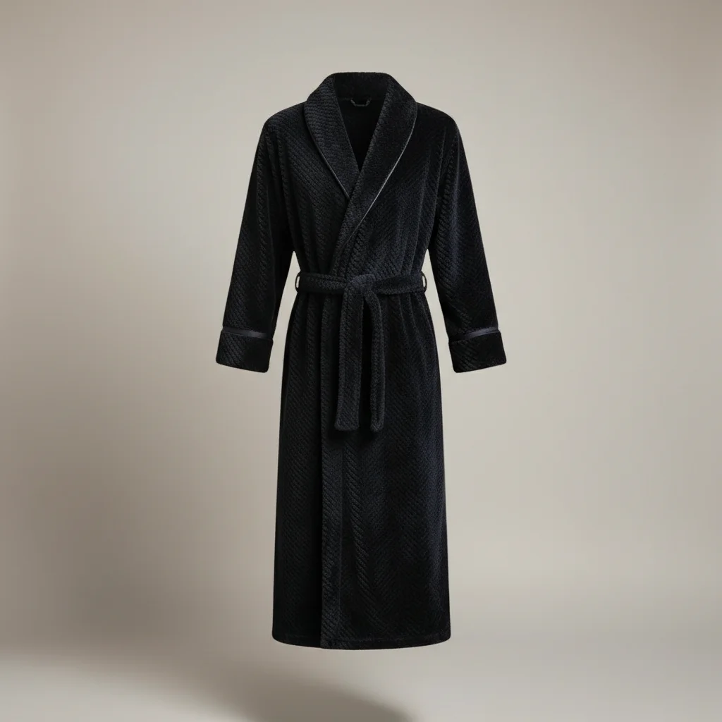 robe chambre homme flanelle longue confort - Vue 6 - robe chambre homme