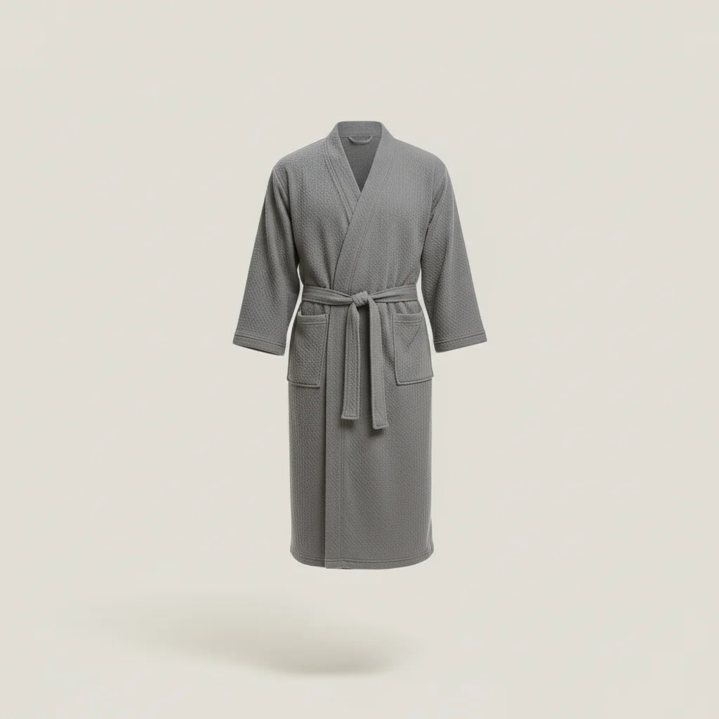 robe chambre homme gaufrée confort quotidien - Vue 1 - robe chambre homme