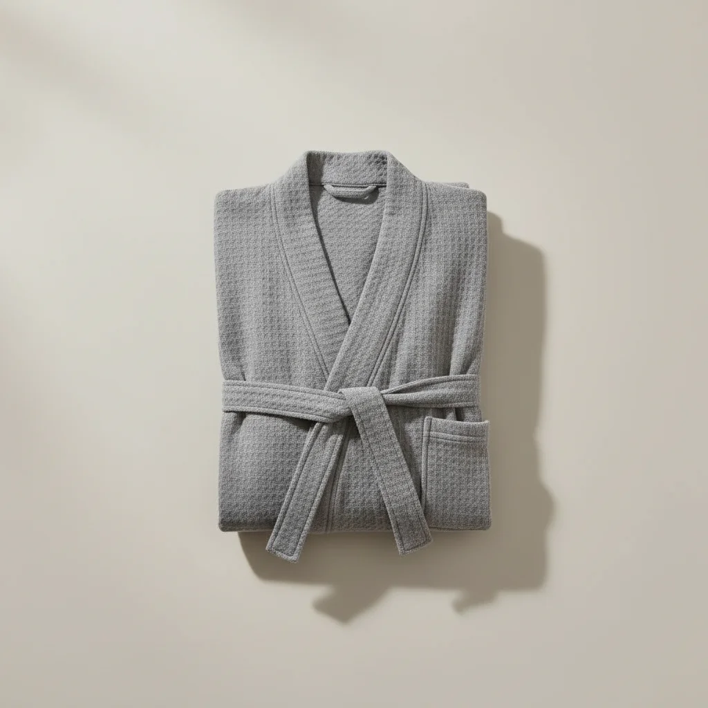 robe chambre homme gaufrée confort quotidien - Vue 2 - robe chambre homme