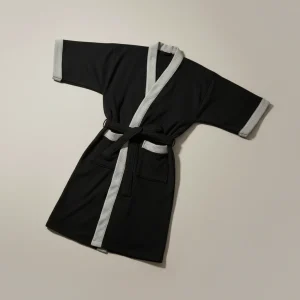 robe chambre homme gaufrée manches courtes confort - Vue 1 - robe chambre homme