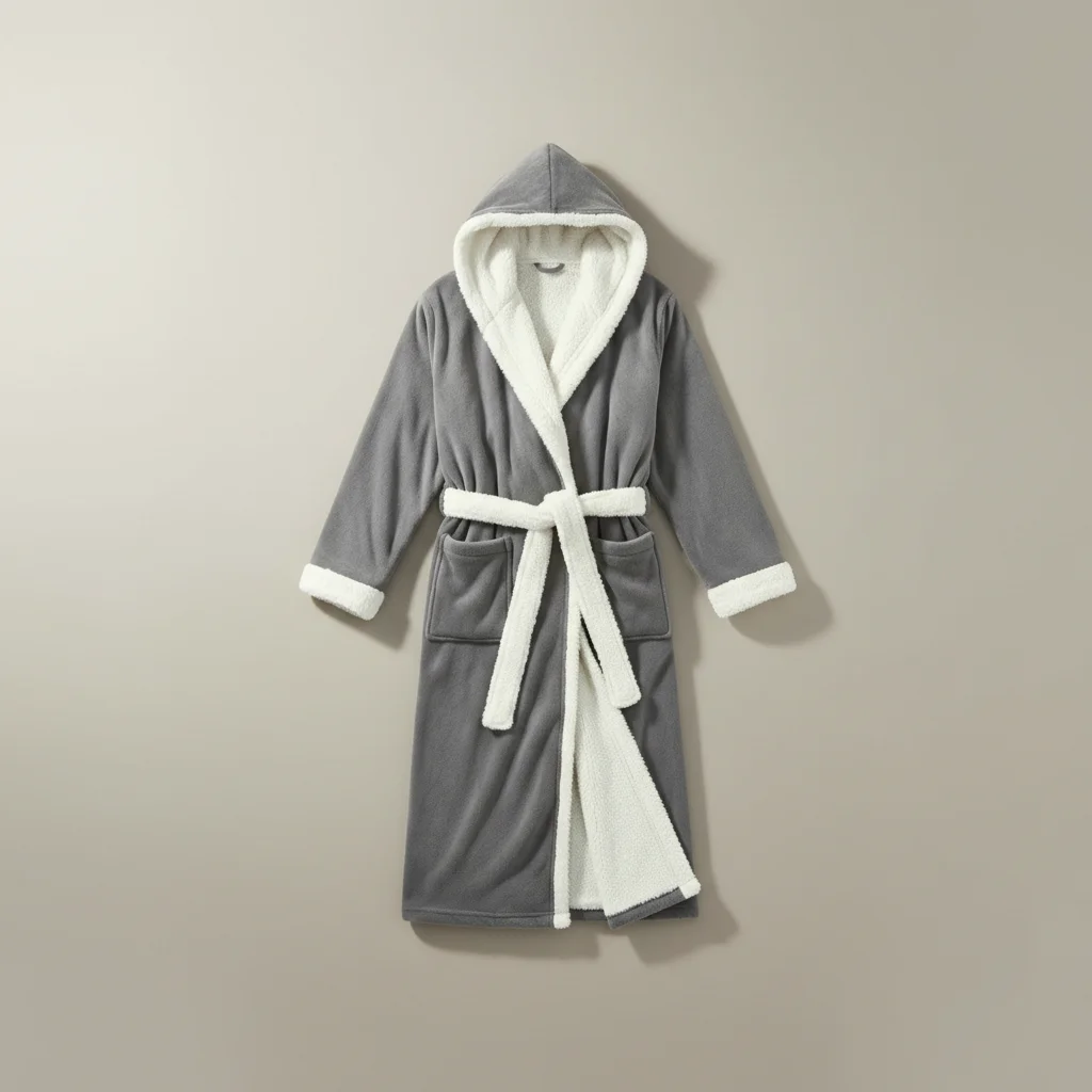 robe chambre homme hiver polyester confort - Vue 2 - robe chambre homme