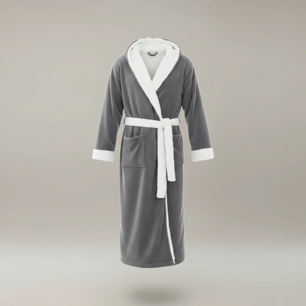 robe chambre homme hiver polyester confort - Vue 6 - robe chambre homme