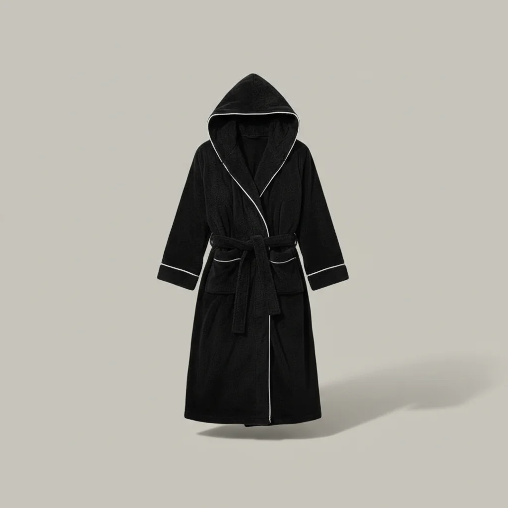robe chambre homme longue confort cocooning capuche - Vue 3 - robe chambre homme