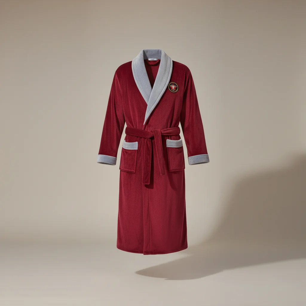 robe chambre homme longue confort polyester - Vue 4 - robe chambre homme