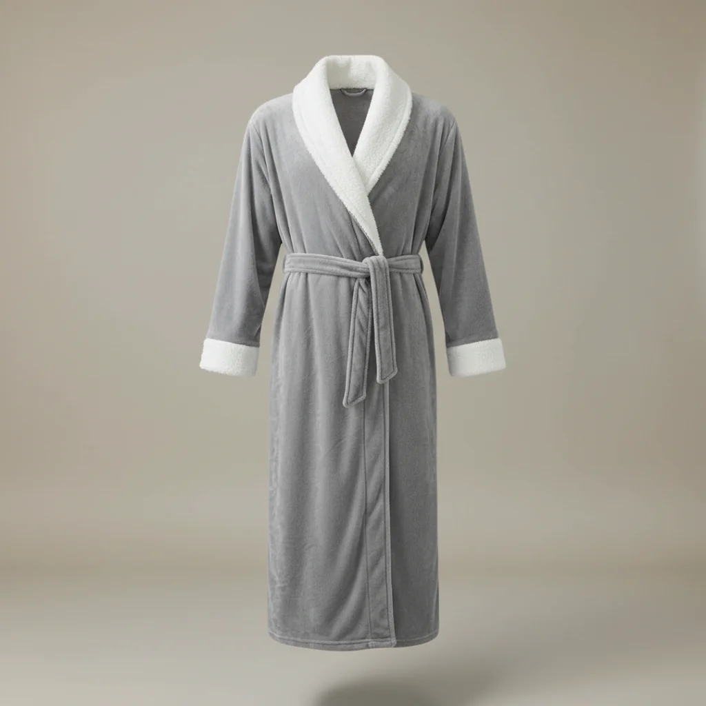 robe chambre homme longue en flanelle hiver - Vue 6 - robe chambre homme