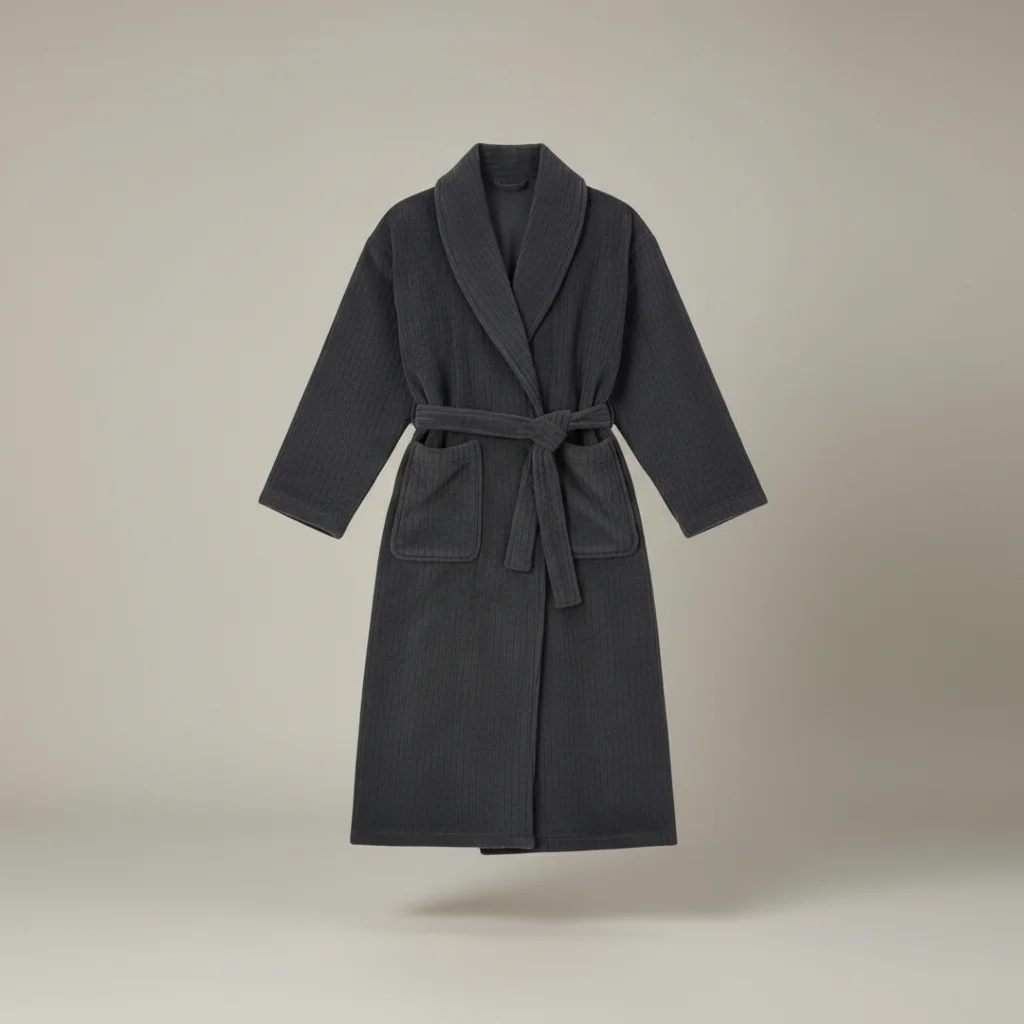 robe chambre homme longue en maille confort - Vue 2 - robe chambre homme