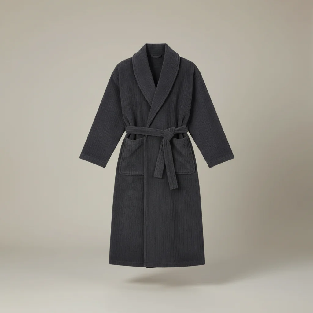 robe chambre homme longue en maille confort - Vue 3 - robe chambre homme