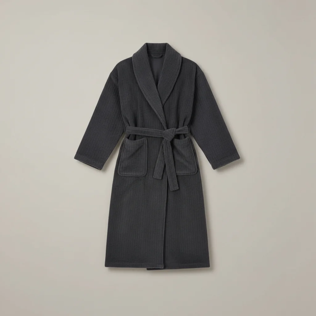 robe chambre homme longue en maille confort - Vue 4 - robe chambre homme
