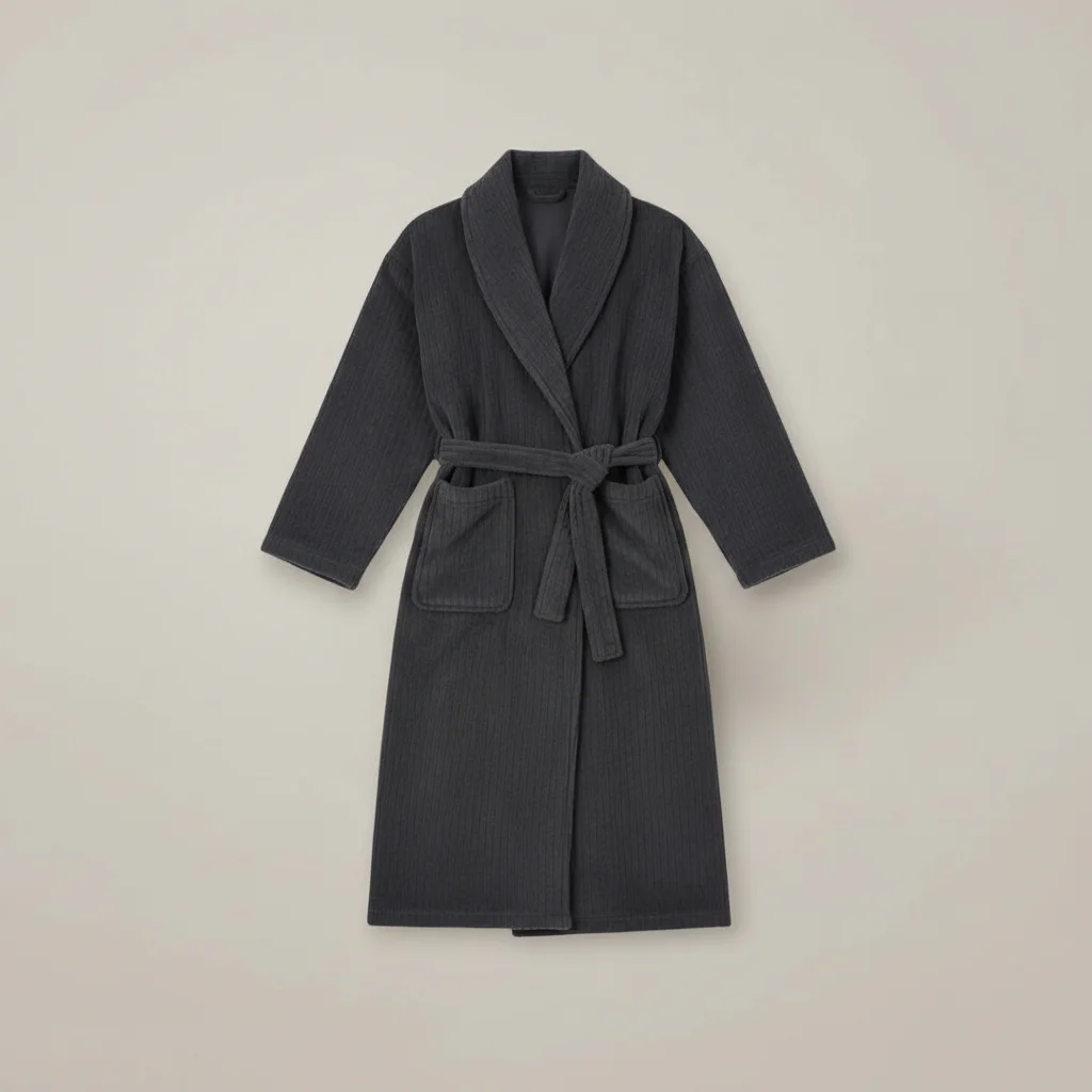 robe chambre homme longue en maille confort - Vue 5 - robe chambre homme