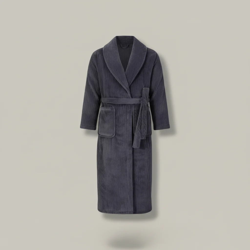robe chambre homme longue en maille confort - Vue 6 - robe chambre homme