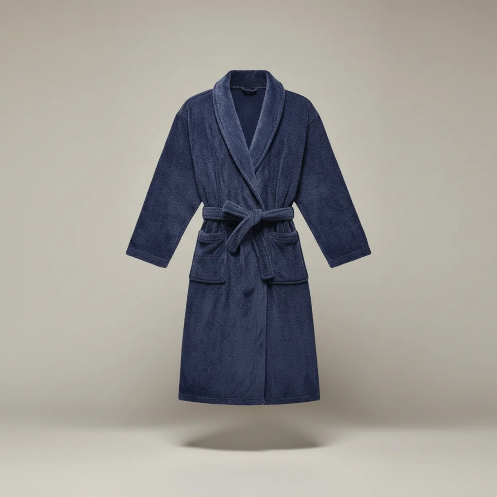 robe chambre homme longue polyester cocooning - Vue 4 - robe chambre homme